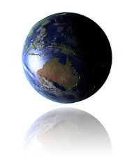 Image showing Australia on globe