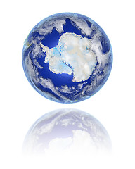 Image showing Antarctica on globe