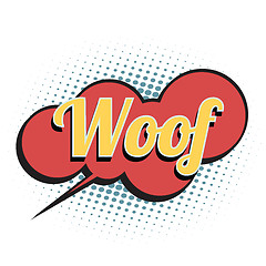 Image showing woof comic word
