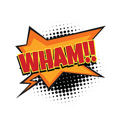 Image showing wham comic word