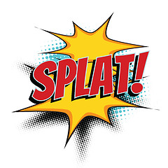 Image showing splat comic word