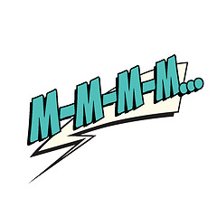 Image showing mmm comic word