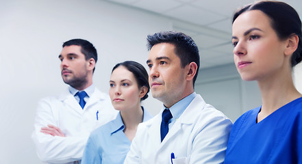 Image showing group of medics or doctors at hospital