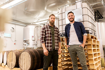 Image showing men at craft brewery or beer plant