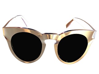 Image showing Cool metal sunglasses. 3d illustration