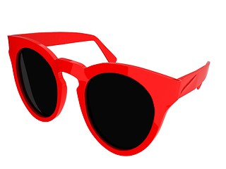 Image showing Cool red sunglasses. 3d illustration