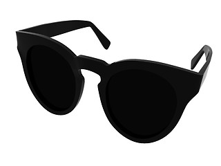 Image showing Cool black sunglasses. 3d illustration