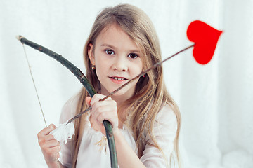 Image showing Portrait of one  beautiful  little girl.