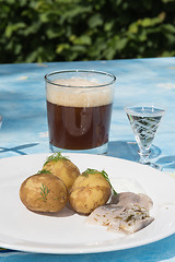 Image showing Swedish midsummer appetizer