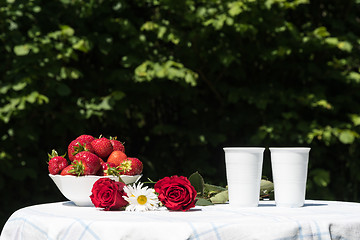 Image showing Summer decorated table