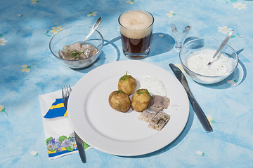 Image showing Traditional swedish midsummer dish