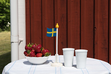 Image showing Swedish summer table