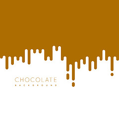 Image showing Chocolate irregular rounded lines background