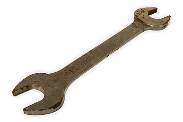 Image showing Old rusty spanner