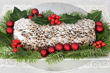 Image showing Stollen Christmas Cake