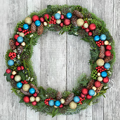 Image showing Christmas Wreath Decoration