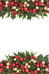 Image showing Festive Christmas Background Border