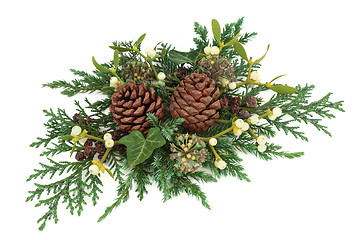 Image showing Winter Greenery Decoration