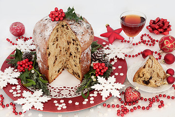 Image showing Italian Chocolate Panettone Christmas Cake