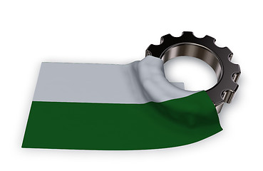 Image showing gear wheel and flag of saxony - 3d rendering