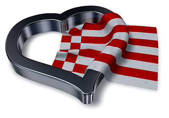 Image showing flag of bremen and heart symbol - 3d rendering