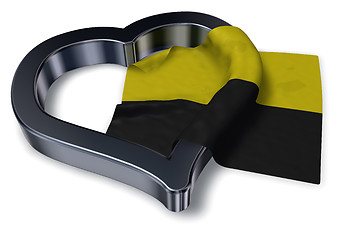 Image showing saxony-anhalt flag and heart symbol - 3d rendering