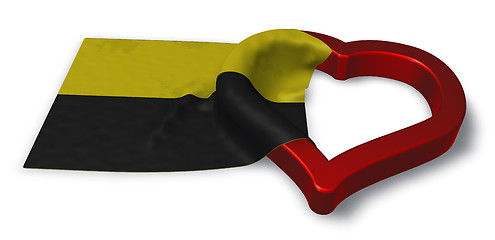 Image showing saxony-anhalt flag and heart symbol - 3d rendering
