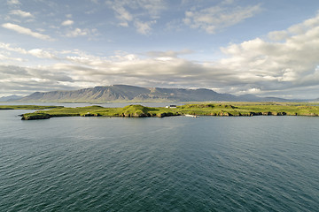 Image showing Videy and Esja seen from Reykjavik