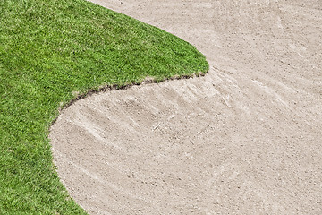 Image showing Golf course sand trap