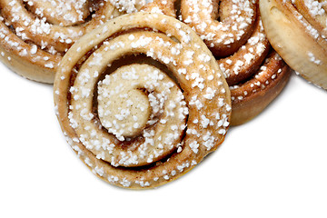 Image showing Cinnamon brown pastry isolated on white background