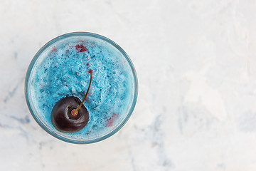 Image showing Blue cherry smoothie