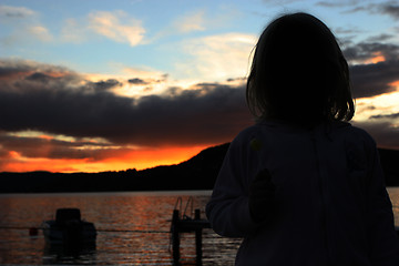 Image showing Girl in silouette