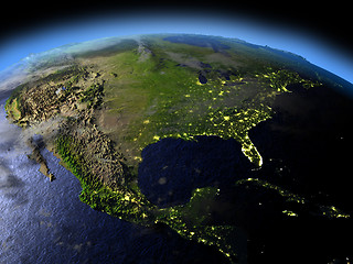 Image showing USA at night