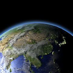 Image showing East Asia from space