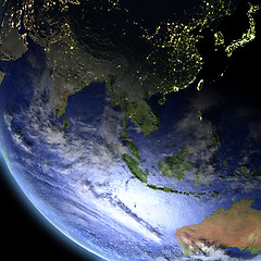 Image showing Southeast Asia from space