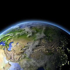 Image showing Central Asia from space