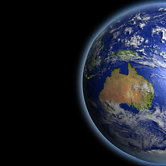 Image showing Australia from space