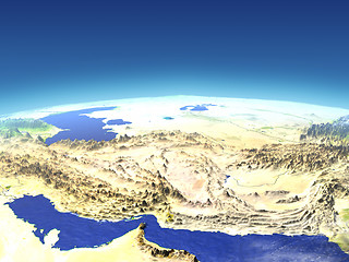 Image showing Iran and Pakistan region from space