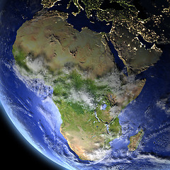 Image showing Africa from space