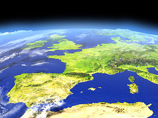 Image showing Iberia from space