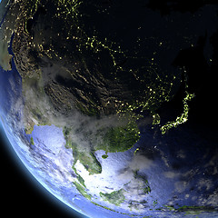 Image showing East Asia from space