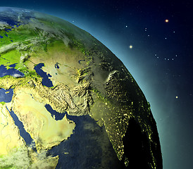 Image showing Middle East from Earths orbit