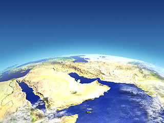 Image showing Arab Peninsula from space