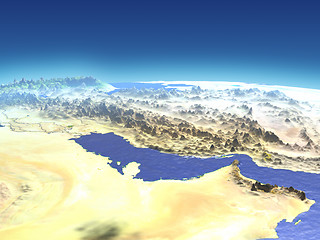 Image showing Persian Gulf from space