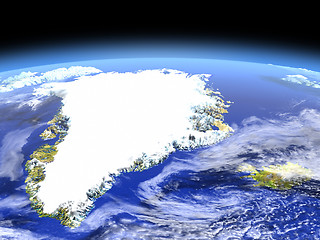 Image showing Greenland and Iceland from space