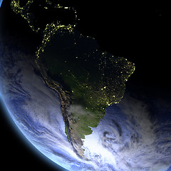 Image showing South America from space