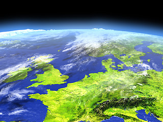 Image showing Western Europe from space