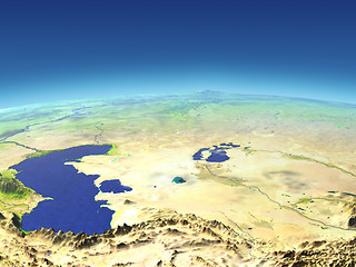 Image showing Central Asia from space