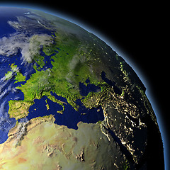 Image showing EMEA region from space
