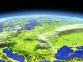 Image showing Eastern Europe from space